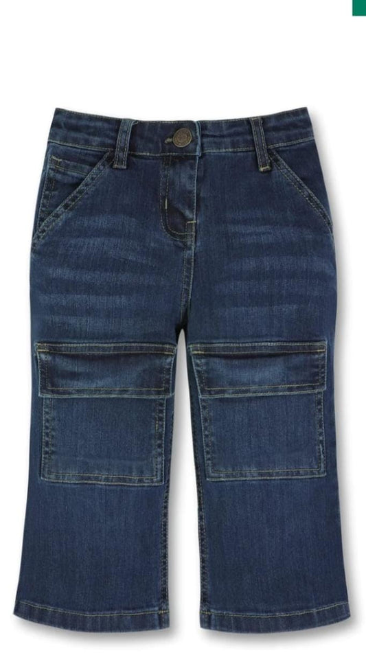 Rollover front pocket unisex jeans