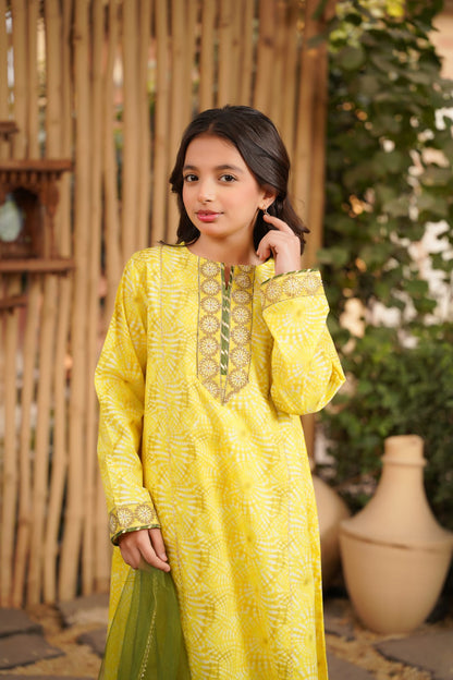 Golden Mehkaar 3pc Suit