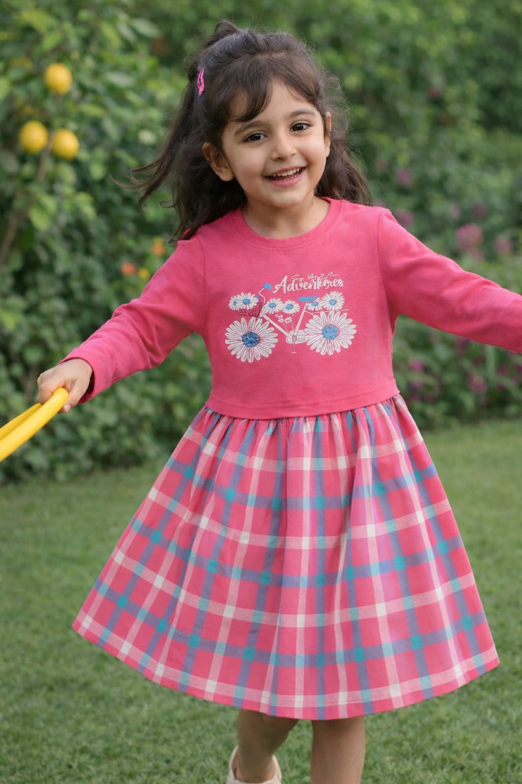 Pink Check Frock
