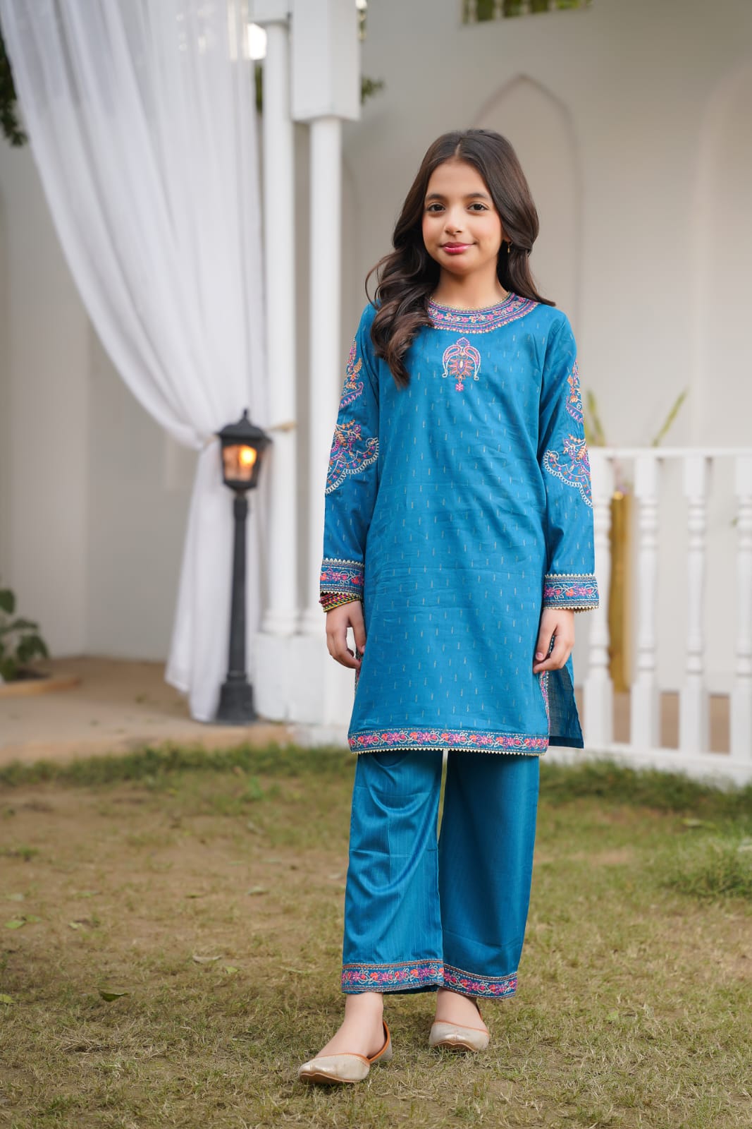 Blue Multi Embroidered 2pc