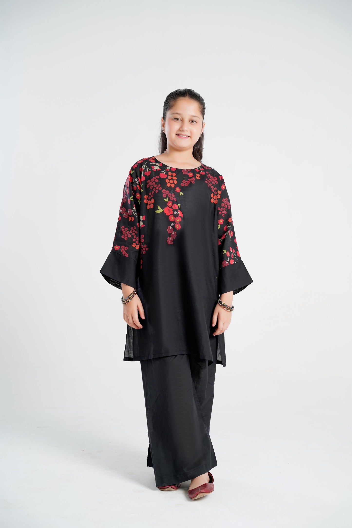 BLACK FLORAL CO ORD SET