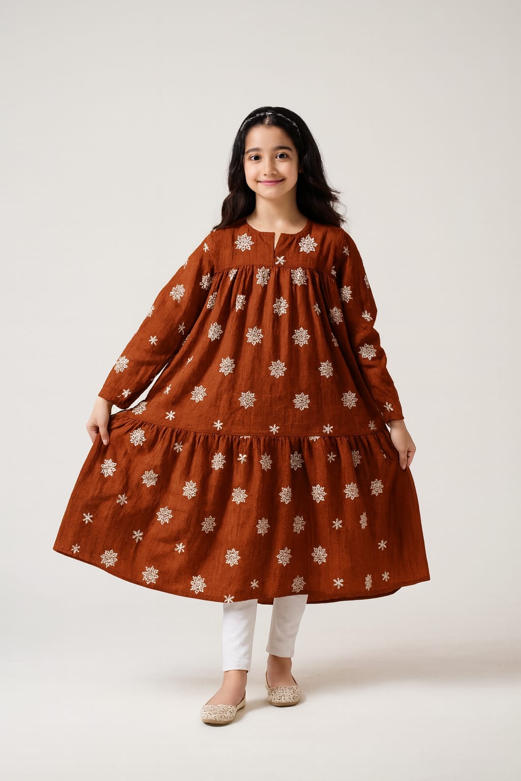 Royale Embroidered Long Maxi Frock