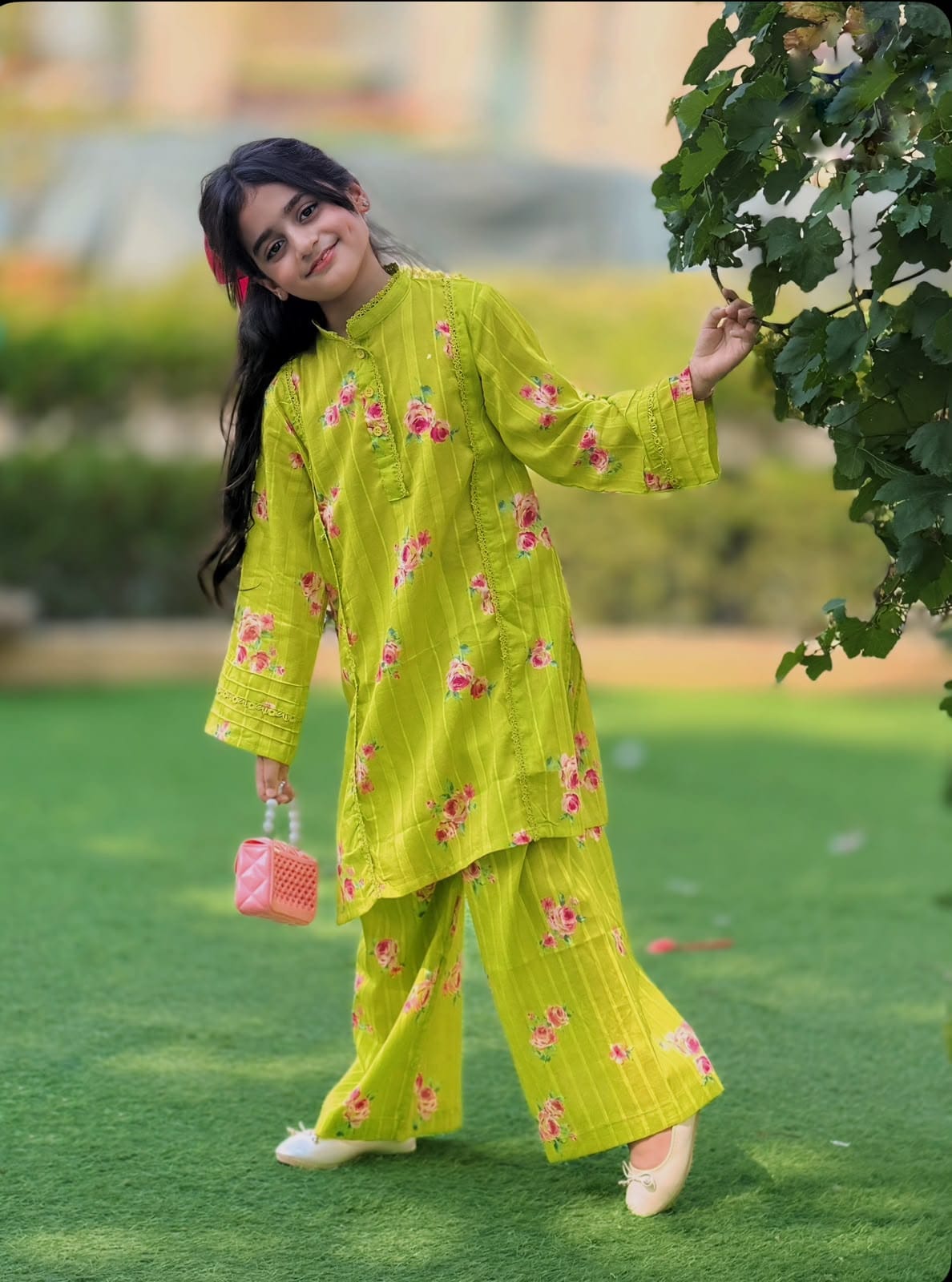 Floral Printed Traditional Two Piece Co-ord Set