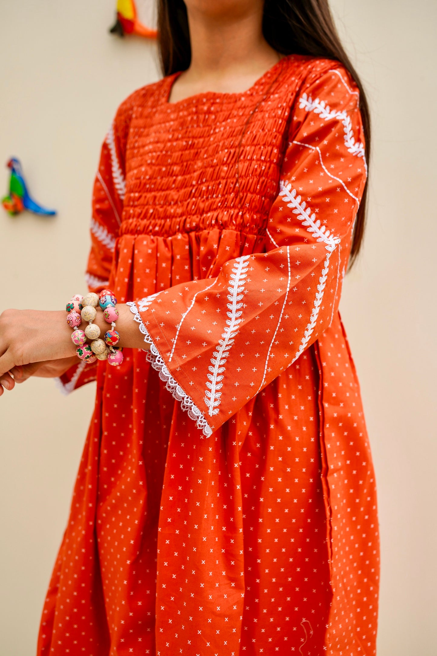 cotton frock orange lily brand