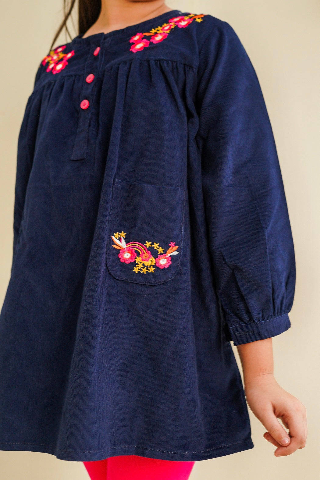 Blue Embroidered Top - Lily