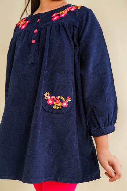 Blue Embroidered Top - Lily