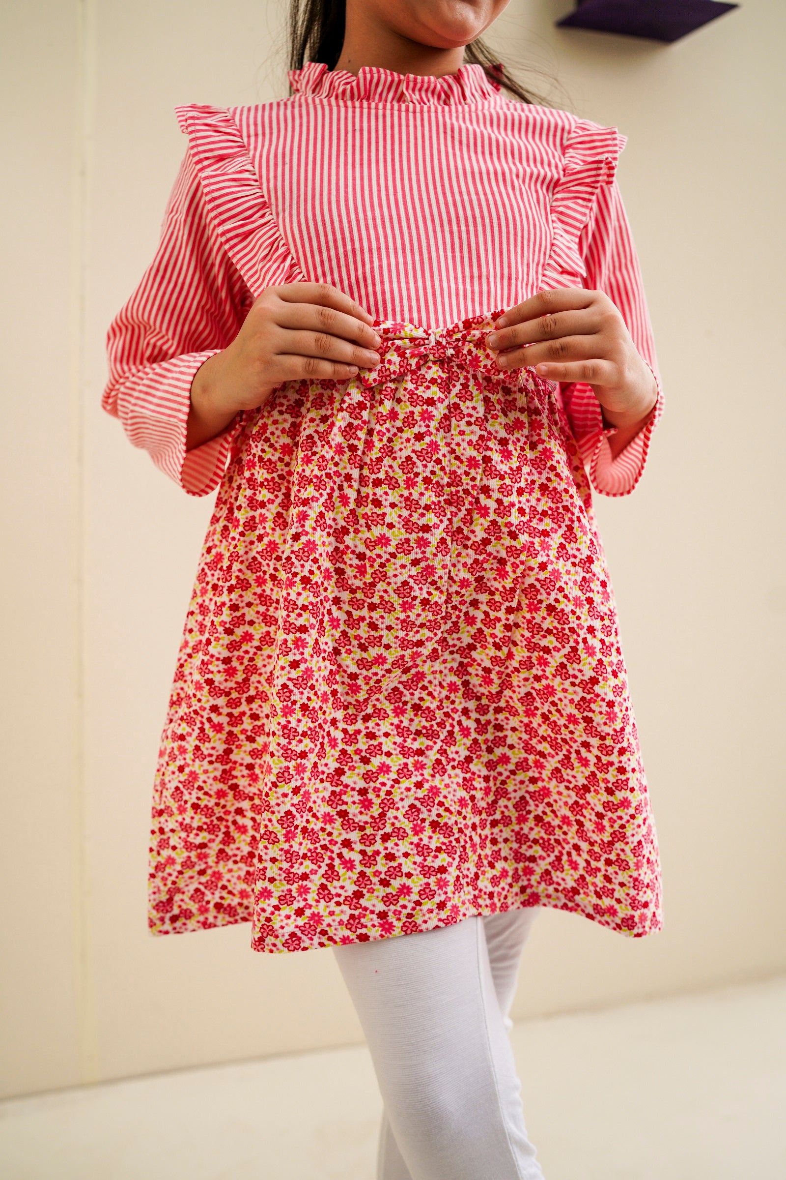 pink frock with bow lily brand